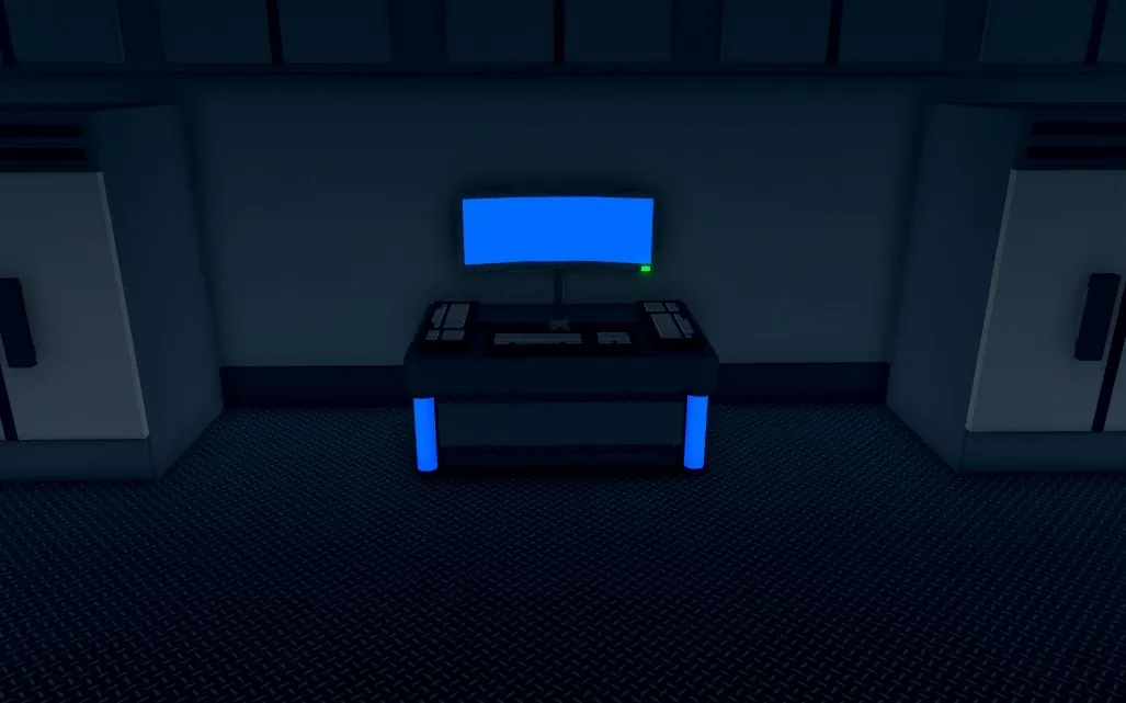 Kitchen computer spawn between cabinets on the reworked Flee the Facility Airport map